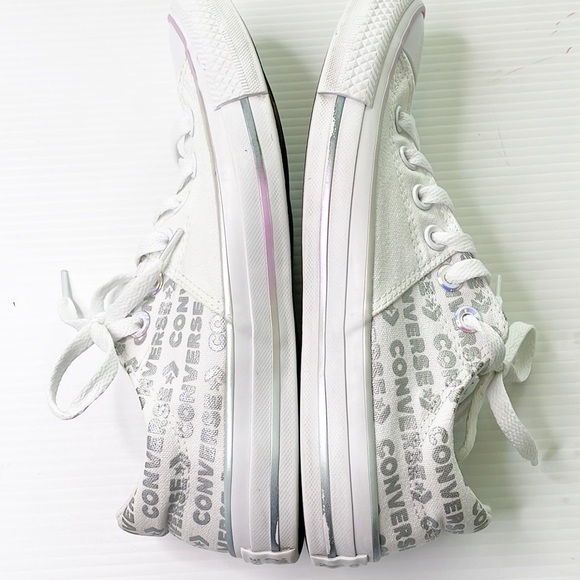 Converse White with Opalescence and Silver Accents (7) - Picture 9 of 16